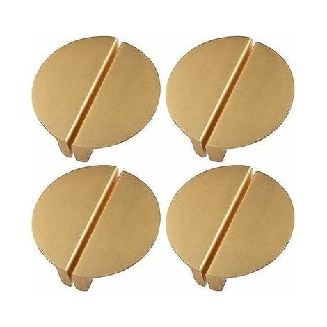 Poignées de Tiroir Demi-Lune Champagne Doré, 2,5 Pouces, Poignées Décoratives pour Meubles, Commodes, Placards, Armoires et Tiroirs de Cuisine (1/4)