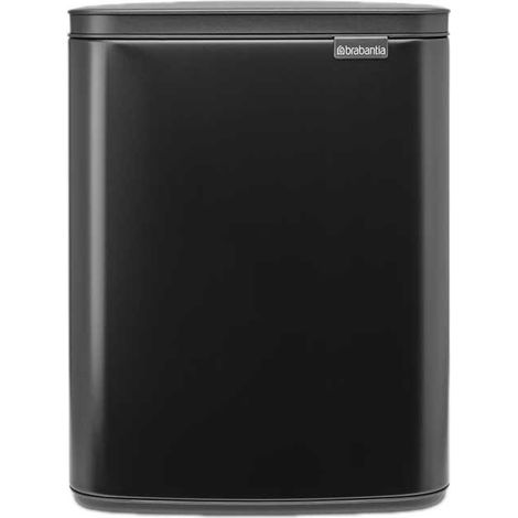 Brabantia Bo Poubelle 12 litres Noir Mat Tri Déchets (1/3)