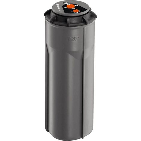 Gardena Sprinkler System Turbine Pop-up Sprinkler T200: sistema irrigazione prati medie dimensioni fino a 200 m², con distanza lancio regolabile (5-8 m) e impostazione del settore stepless (8203-29) (1/4)
