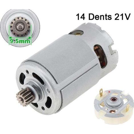 RS550 Zweigang-Gleichstrommotor mit 14 Zähnen – Bürstenmotor – 21 V, inklusive Service-Bürstenhalter (1/4)