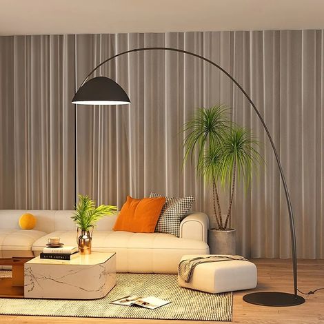 Lampadaire Arc LED Dimmable 185 cm, Lampe de Lecture d'Angle au Design Nordique, 30 x 30 cm(ampoule non incluse) (1/5)