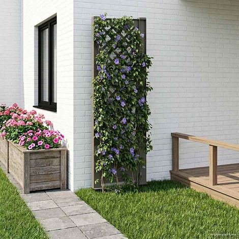 vidaXL Trellis con Punta Grigio 43 x 6 x 165 cm PP
