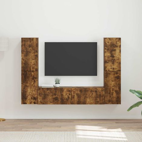 vidaXL TV-Schrankset 6 pcs Geräucherte Eiche Holzwerkstoff (1/5)