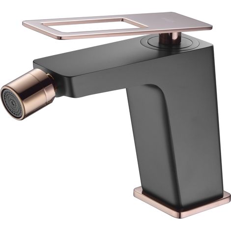 Grifo de bidé Suecia negro oro rosa [ IMEX® ]