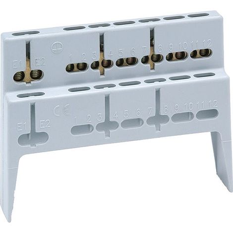 Porte bornier neutre et terre avec une barrette pour coffret CP3908 à CP3942 (1/2)