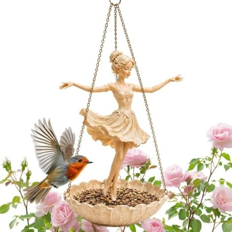 Pot de Fleurs Ballerine Ornement Vintage Artistique en Résine Forme de Jupe (1/5)