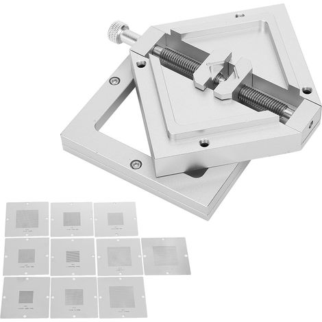 Gabarit diagonal pour station de rebillage BGA, compatible avec les kits de soudage pour processeurs d'ordinateurs et téléphones (HT&820990). (1/5)