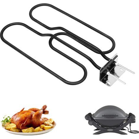 Élément chauffant de rechange pour barbecue électrique Q140 Q1400, compatible avec Weber 66631, 80342, 80343, 65620, élément chauffant 2200 W, acier inoxydable, spirale chauffante 230 V (1/5)