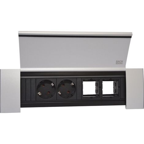 Steckdosenbox Power Frame Cover DATA L: 299,1 mm, B: 87,1 mm Alu (1/5)