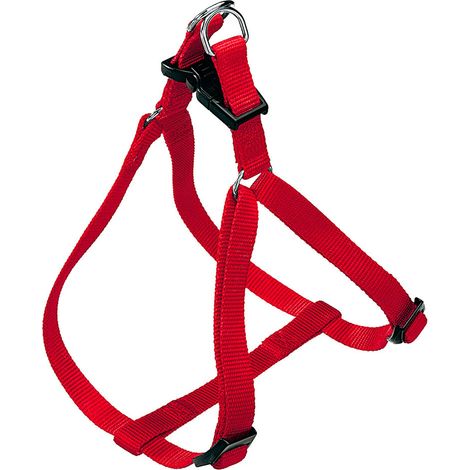 Ferplast EASY P Pettorina in nylon per cani, disponibile in tanti colori e misure. Variante EXTRA LARGE - Misure: A=B 63-94 cm 25 mm - Rosso