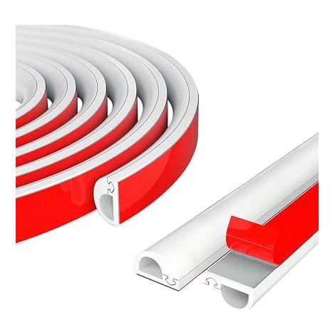 Cable Duct, Mini Cable Ducts, Half-Round Cable Cover, White Wall TV Cable Cover, Flexible Cable Duct (1/5)