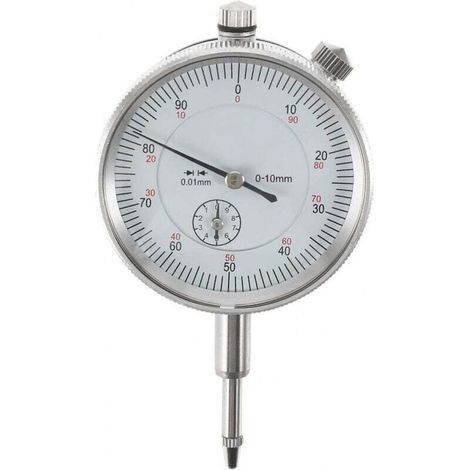 Comparateur de Mesure à Cadran Haute Précision 0-10 mm avec Sonde Indicateur 0.01 mm (1/4)