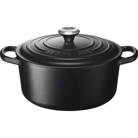 Le Creuset Signature Cocotte in Ghisa Emaillata 22 cm Nero Opaco (1/4)