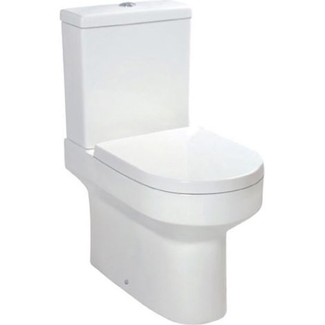 Orbit Omni Comfort Height Close Coupled Toilet with Push Button Cistern - Wrapover Soft Close Seat (1/4)