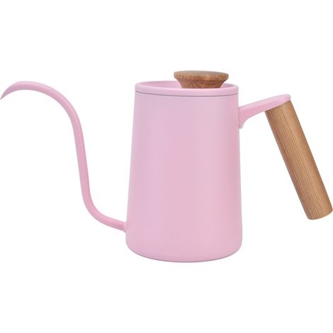 Théière/Cafetière GooseNeck à Spout Long Stainless Steel – Compatible Toutes Cuisinières (1 Pièce, Rose, 600ml) (1/5)