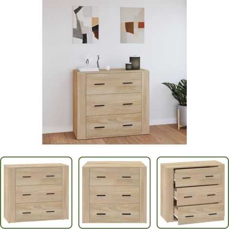 Armoire buffet - Buffet Chêne sonoma 80x33x70 cm Bois d'ingénierie (1/5)