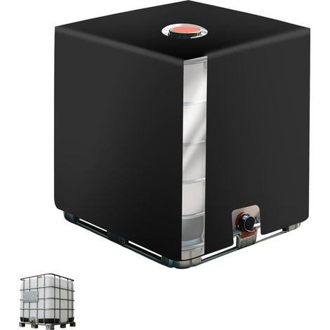 1 Bâche Cuve 1000L, Tissu Oxford, Anti-UV, Argent, Pour Conteneur IBC Extérieur
