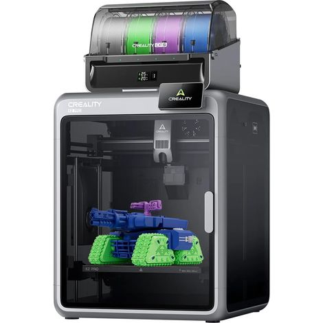 Creality K2 Pro Impression multicolore, vitesse maximale de 600 mm/s, nivellement automatique, double caméra IA, chauffage actif de l'enceinte et grand espace d'impression