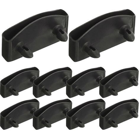 20 embouts de rechange en plastique pour lattes de sommier, pour la fixation des lattes de lit-5.70X3.00X0.90CM-Black (1/4)