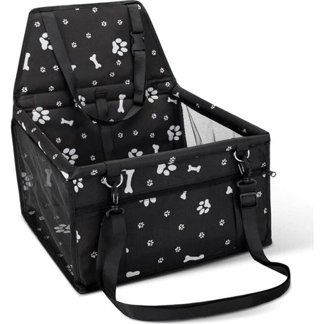 Siège auto pour chien, siège arrière de haute qualité pour chiens de petite et moyenne taille, matériau imperméable, noir (40 x 34 x 25 cm) (1/3)
