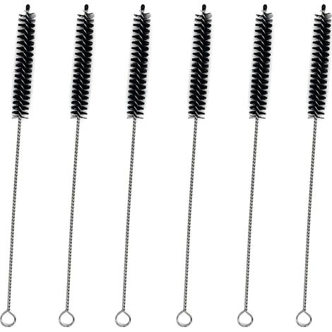 Lot de 6 brosses de nettoyage pour machine à café – Brosses pour tube de lait, pailles, bouteilles, drain de réfrigérateur – Compatible avec, , – Flexible 20 cm (1/5)