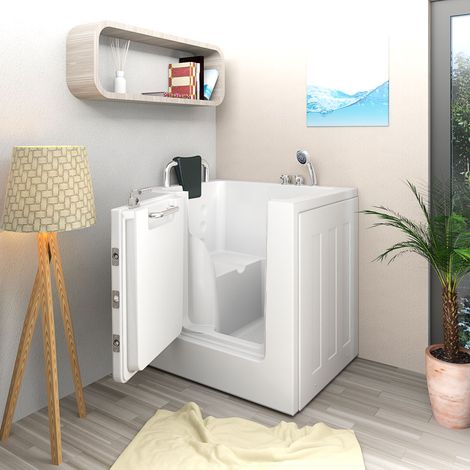 Sitzbadewanne Senioren Sitzwanne mit Tür S02-TH-A 78x100cm (1/5)