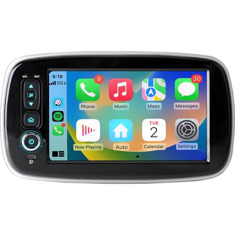 8 pouces Carplay Autoradio pour Benz Smart Fortwo/Forfour 453 Basisversion 2+64GB JUNSUN