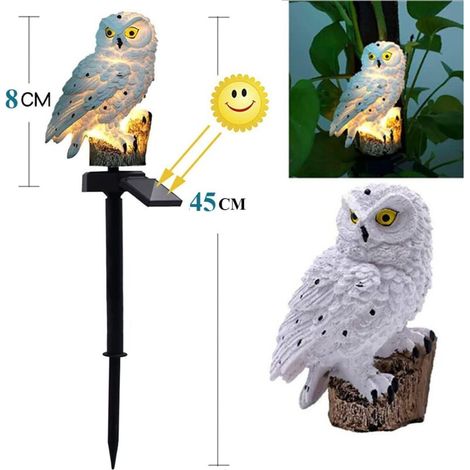 Gotrays – 2er-Set Solar-Eulenleuchten – IP65 wasserdicht – Automatischer Betrieb – Außendekoration für Garten, Terrasse und Hof (1/5)