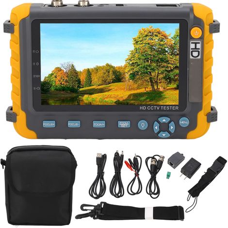Testeur de vidéosurveillance 5 pouces, entrée VGA HD 8MP, moniteur vidéo analogique, caméra AHD TVI CVI avec Test de câble UTP (1/5)