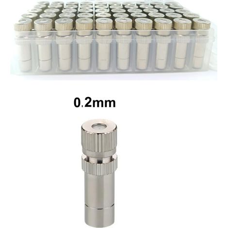 (0,2 mm) 50 buses de brumisation atomisantes de haute qualité de 8 mm pour l'arrosage de jardin, pulvérisation de brouillard à poussée rapide pour système de refroidissement (1/5)