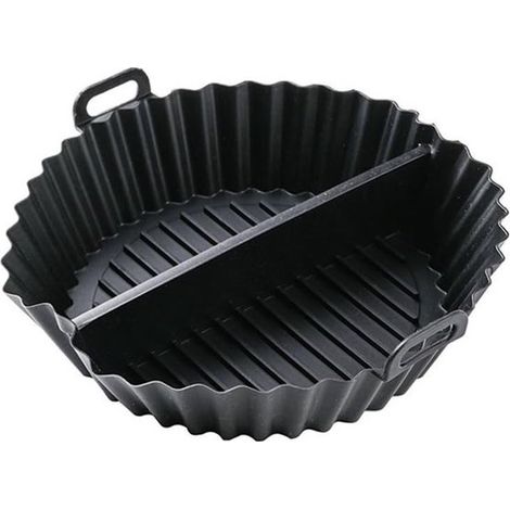 Tappetino da forno in silicone in due pezzi per forno e friggitrice ad aria, nero (1/5)