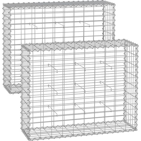 Jaula de gaviones de piedra de malla fina de metal de 5 x 10 cm de acero galvanizado antioxidante de 100 x 90 x 30 cm separador de pared para decoración de jardín 120003720
