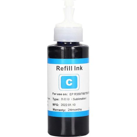 Recharge d'encre de sublimation (100 ml) pour imprimantes numériques R330, 230, T60, T50 et C