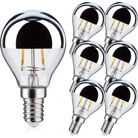 Pack de 6 Ampoules LED G45 Filament 4W, Douille E14 - Style Edison Vintage, Éclairage Intérieur