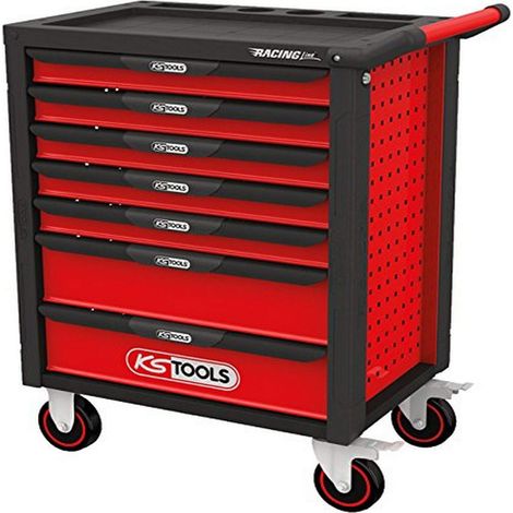 Servante d'atelier RACINGline NOIR/ROUGE 7 tiroirs (1/2)