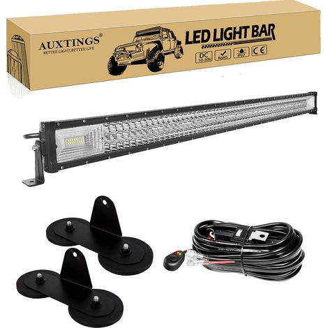 Barra luminosa a LED, lunghezza regolabile, design impermeabile, cavo da 50 pollici (127 cm) 648W (1/2)