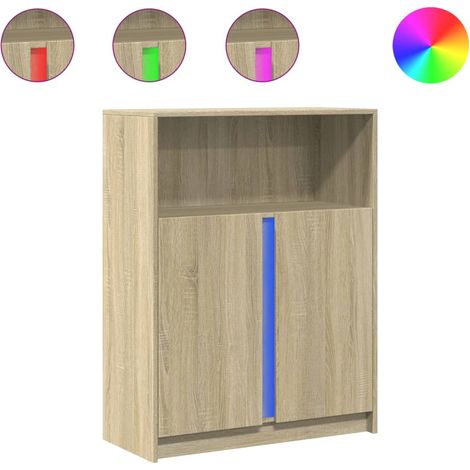 Maison Exclusive - Credenza con LED Rovere Sonoma 77x34x100cm in Legno Multistrato