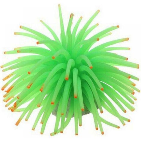 TRADE SHOP - Pianta Finta Corallo Silicone Color Verde Artificiale Per Decorazioni Acquario -