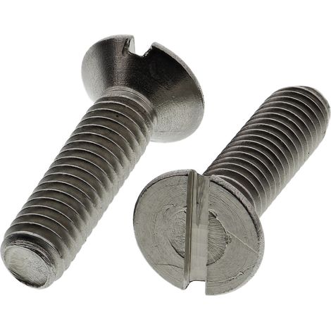Vis à métaux RS PRO M4 à tête Fraisée fendue en Acier Inoxydable, 16mm ( Prix pour Sachet de 100 )