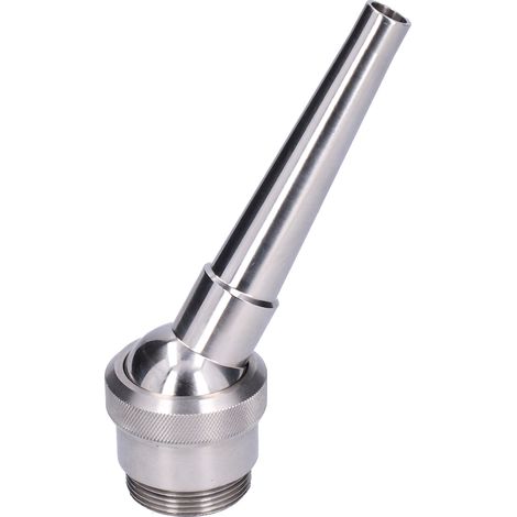 Boquilla para fuente de jardín G1-1/2 con rosca externa de 46 mm y chorro de agua ajustable. (1/5)