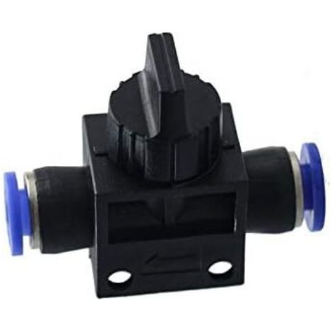 Valve d'arrêt pour pneumatique - Raccord rapide pour air, eau, vide (12 mm, 1 pièce) (1/5)