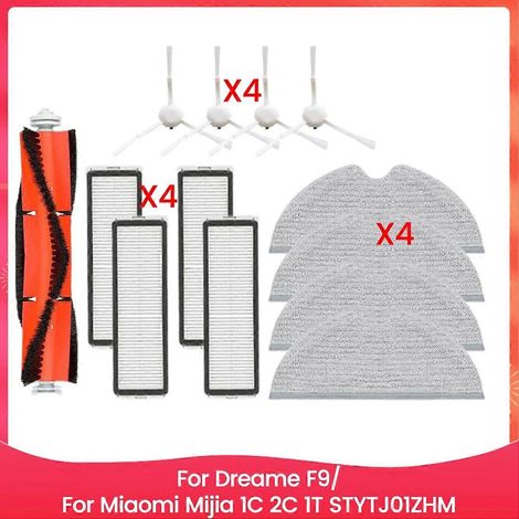 Für Dreame F9/Xiaomi Mijia 1C 2C 1T STYTJ01ZHM Hauptseitenbürste Reinigungstuch HEPA-Filter Effiziente Reinigung (1/5)