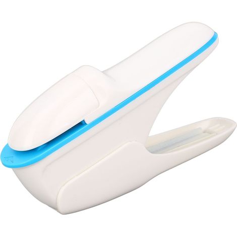 Agrafeuse sans agrafes, portable, sans agrafes, pour la maison, l'école, le bureau, 8 feuilles de papier A4, capacité blanche (1/5)