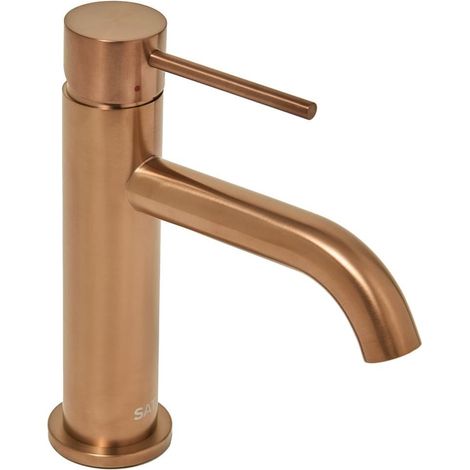 Swiss Aqua Technologies Aurum Stand-Waschtischmischer 16,5 cm, mit Hebel, ohne Ablaufgarnitur, Roségold gebürstet (SATBAUR271BRG)