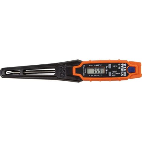 Klein Tools Thermomètre de poche numérique -40 à 250 °C avec sonde en acier inoxydable (1/5)