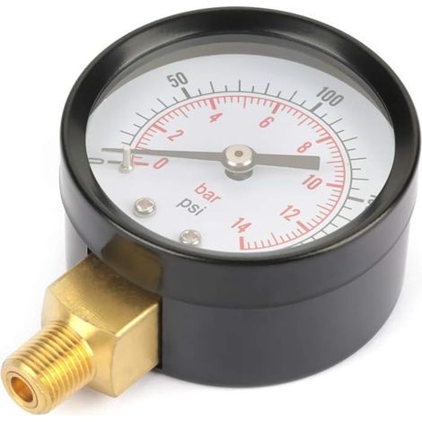 Manomètre Double échelle 250 Bar Jauge D'eau de Gaz D'air avec Support Inférieur NPT 1/8 Pouces pour Accessoire de Réservoir D'air (1/5)