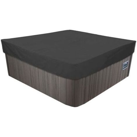 Housse De Protection Carrée Imperméable En Tissu Oxford Pour Spa Extérieur,Bache Pour Bain À Remous Carrée De Jardin, Imperméable, Anti-poussière Et Résistante Aux UV(215x215x30cm) (1/4)