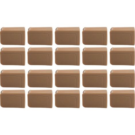 20 Protections d'angle en silicone souple et résistant, forme en U pour meubles et sécurité bébé, marron - 20 pièces (1/5)