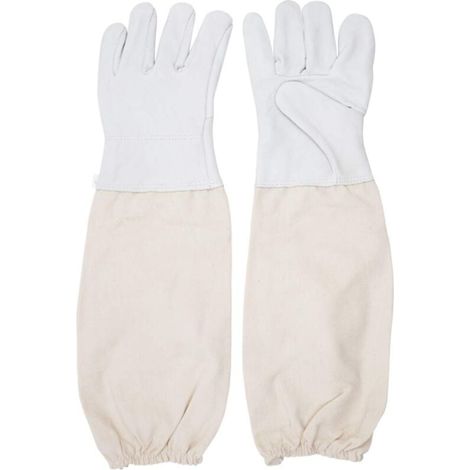 (M) Guantes protectores de piel de oveja para apicultura, guantes universales de cuero con cubierta ventilada, guantes antipicaduras, herramientas de apicultura (1/4)
