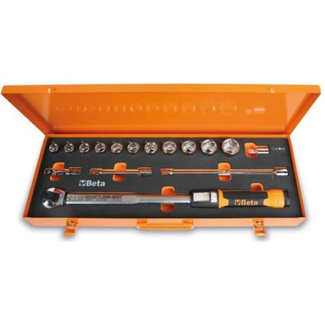 Beta 666/C20 Chiave dinamometrica Zero-Reset 1/2" 40 -200 Nm a scatto con accessori (1/5)
